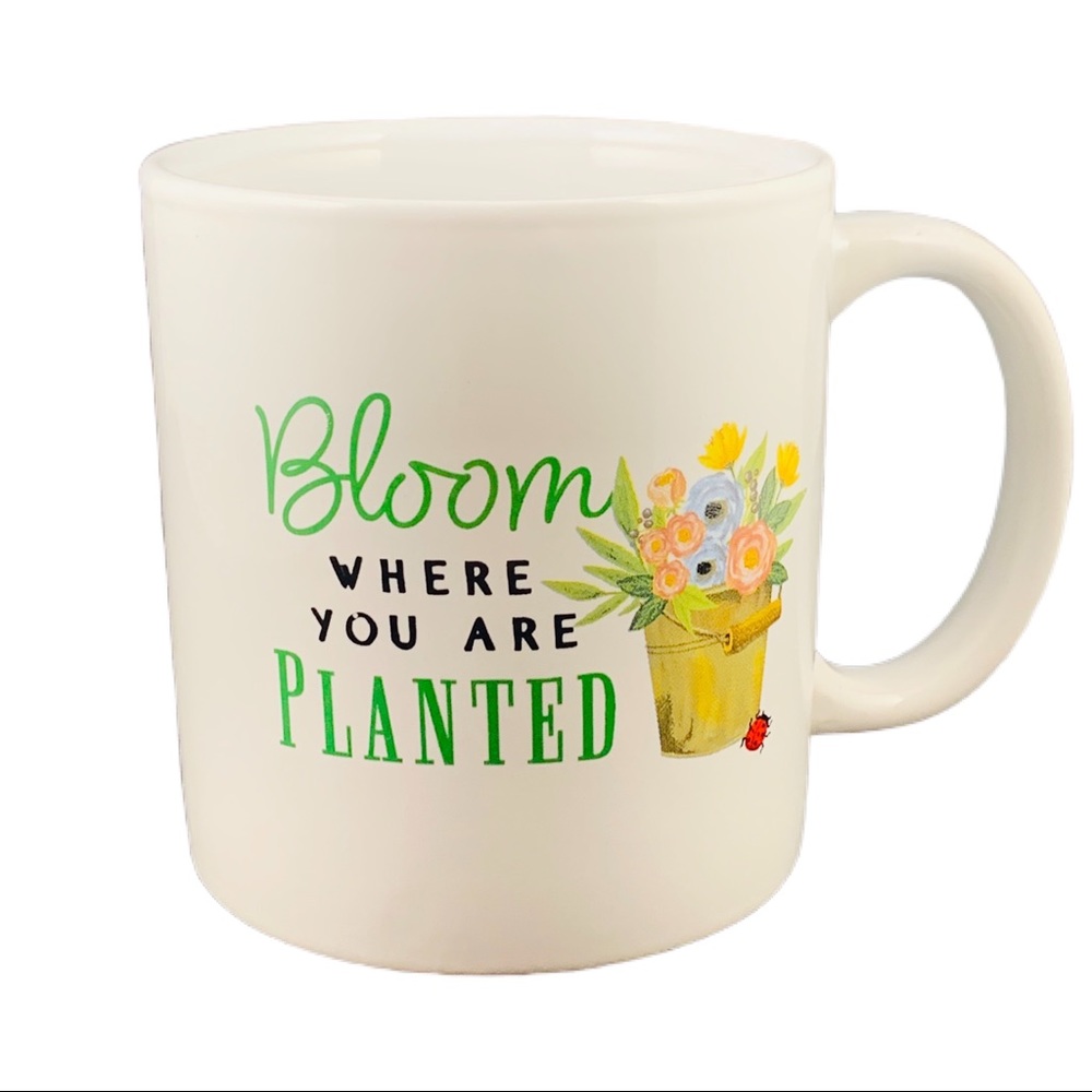 BLOOM WHERE YOU ARE PLANTED MUG NWT - Picture 1 of 4